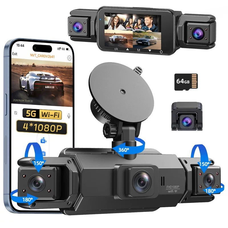 The 4K 1080P HD Dashcam Supports Smartphone Connectivity